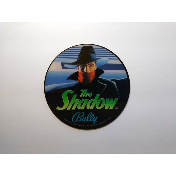 The Shadow Pinball Game COASTER Promo Original NOS Plastic Masked Man 1993 - Picture 4 of 4